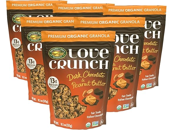 Love Crunch Organic Dark Chocolate & Peanut Butter Granola