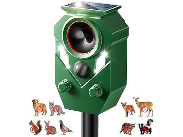 Solar Powered Ultrasonic Animal Repellent
