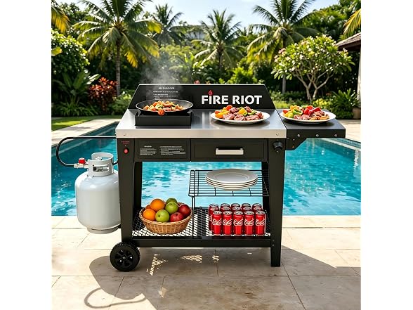 FIRERIOT 50K BTU Outdoor Propane Wok Station