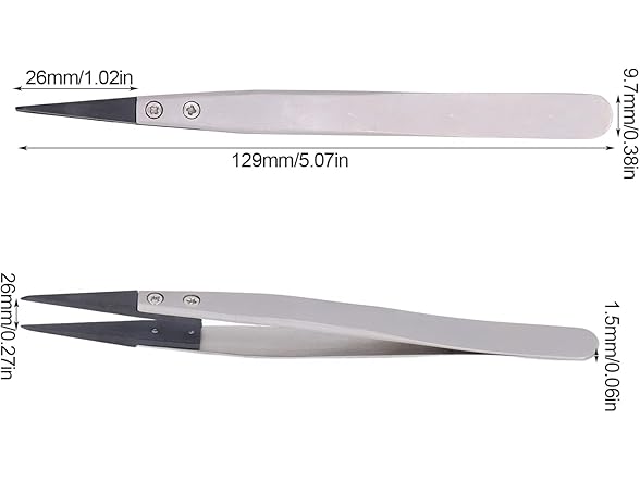 Chazcool AAP-Tool-352 (2 Pack) Plastic Tweezers