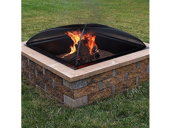 Sunnydaze 31" Heavy-Duty Steel Mesh Fire Pit Spark Screen Cover