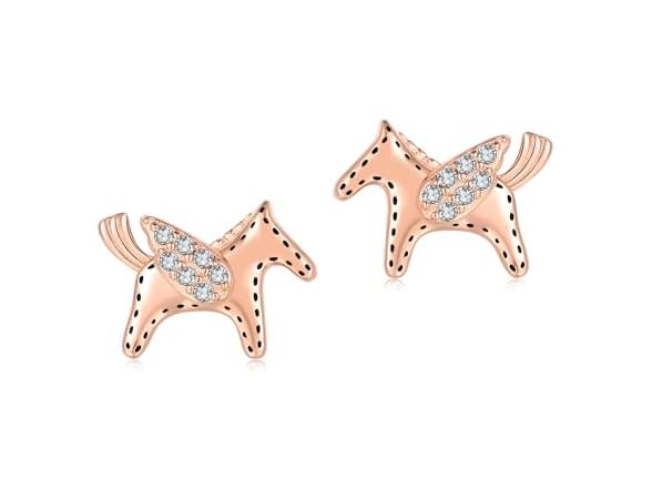 Horse Rose gold Earrings