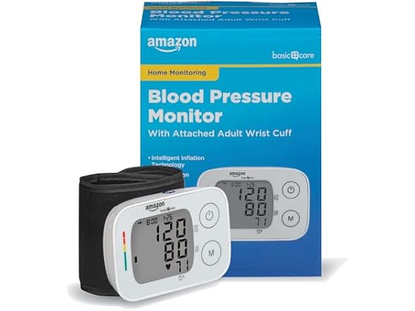 Amazon Basic Care Wrist Blood Pressure Monitor -