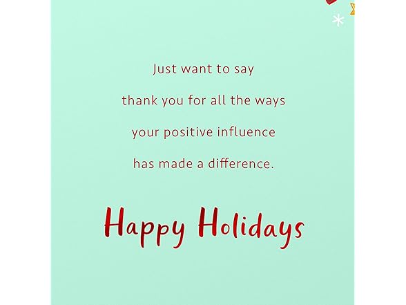 American Greetings Christmas Thank You Card for Teacher