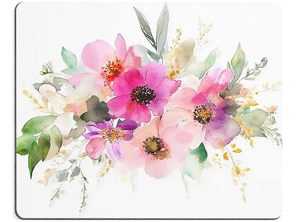 Beautiful Watercolor Flower Rectangle