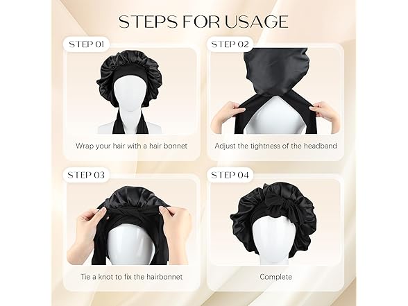 Flaviao Silk Bonnet for Sleeping