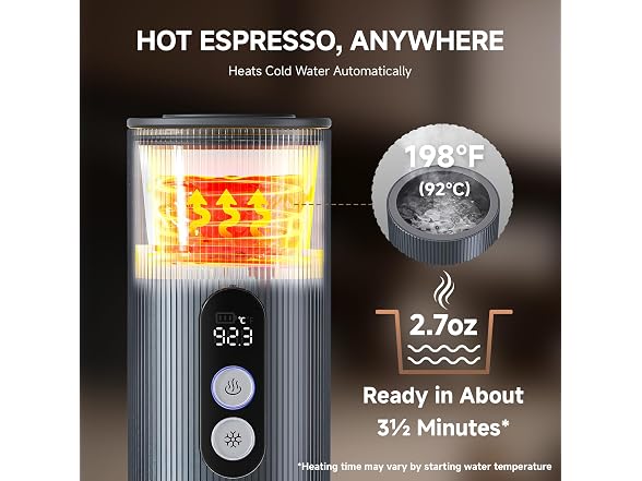 AMZCHEF Portable Coffee Maker, Silver