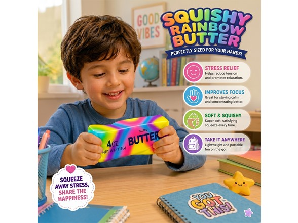 Twilight Squishy Sensory Toys Butter Rainbow - Your Choice