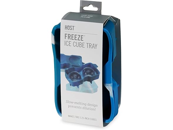 Host Silicone 2.25" Ice Sphere Silicone Mold in Blue Marble