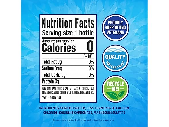 Pure Life Purified Water Bottles, 12 Pack