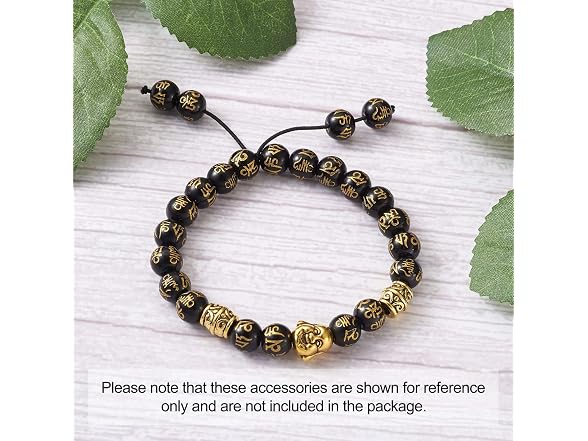 Pandahall 155pcs 8mm Buddhist Feng Shui Beads