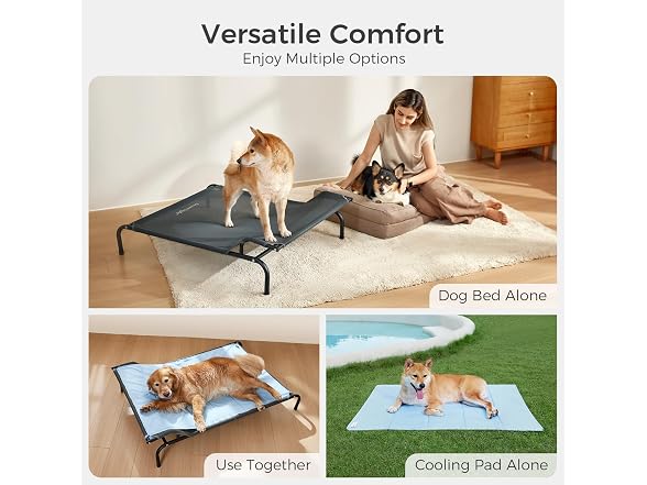 Sweetnight Elevated Dog Bed with Headrest