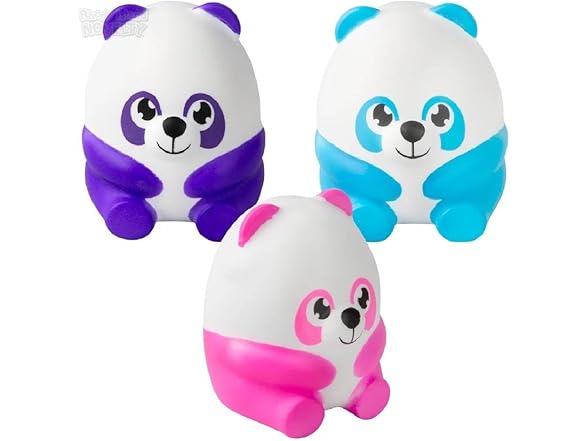 3.75 Inch Squish and Stretch Panda Toy – 12 Count