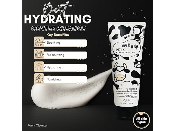 esfolio Milk Cleansing Foam Face Wash 5.29 oz