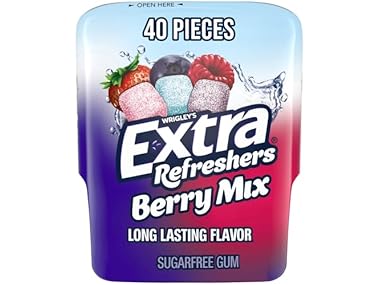 $2.99, Was $3.99, 25% Off! Extra Refreshers Berry Mix Gum, 40-Piece dealfomo