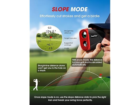 Red 1300 Yards Golf Range Finder