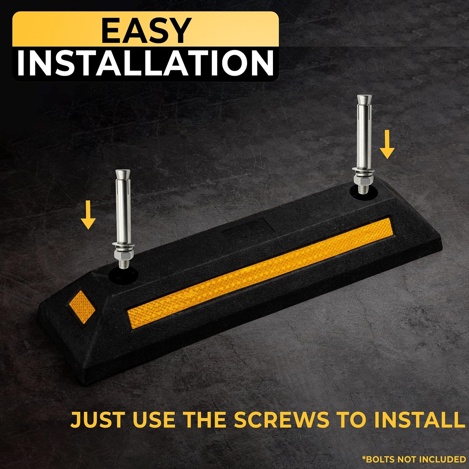 Zone Tech Heavy Duty Rubber Parking Guide - 2 Pcs - Gallery 17