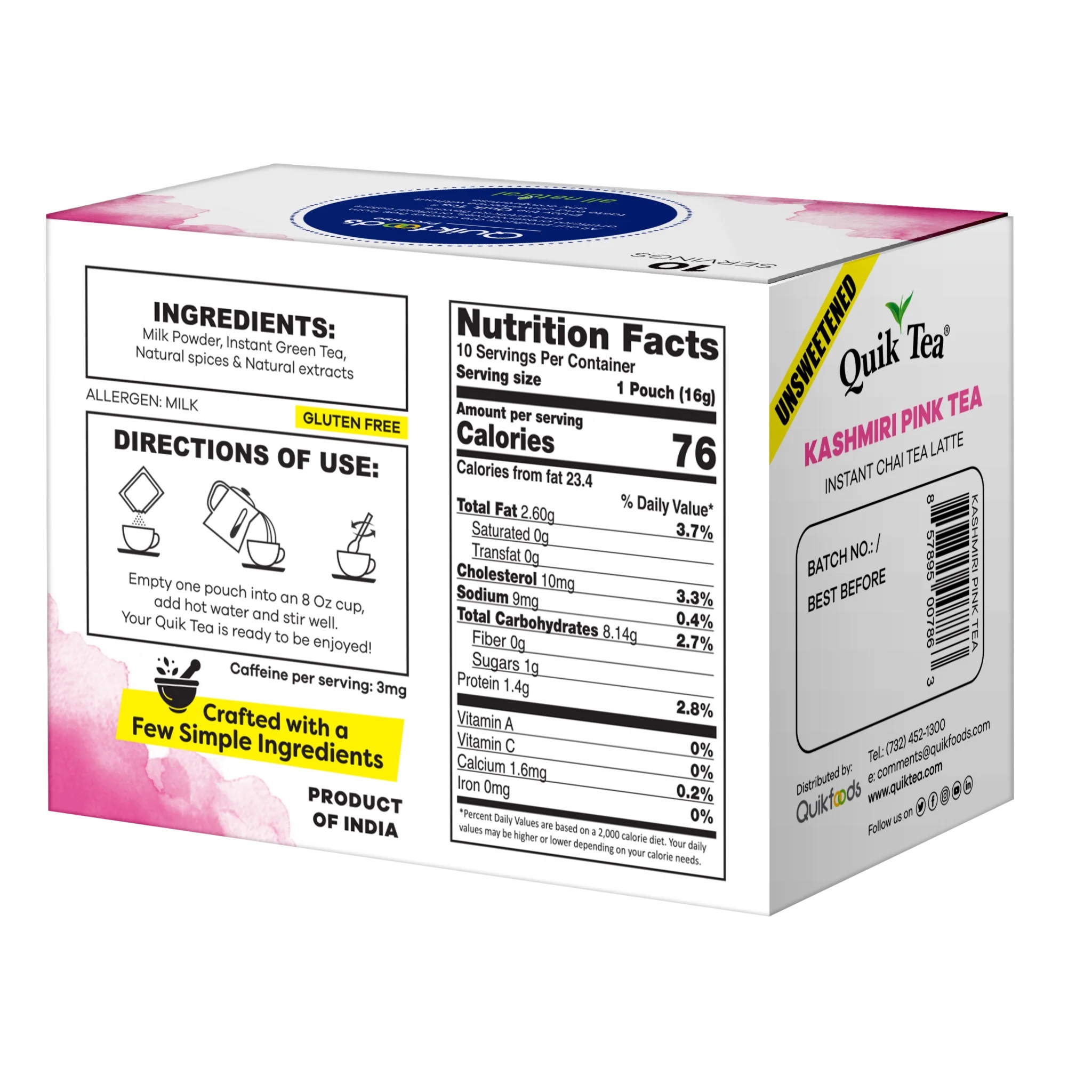 (60ct) Instant Chai Tea Lattes - Unsweetened Variety - Gallery 14