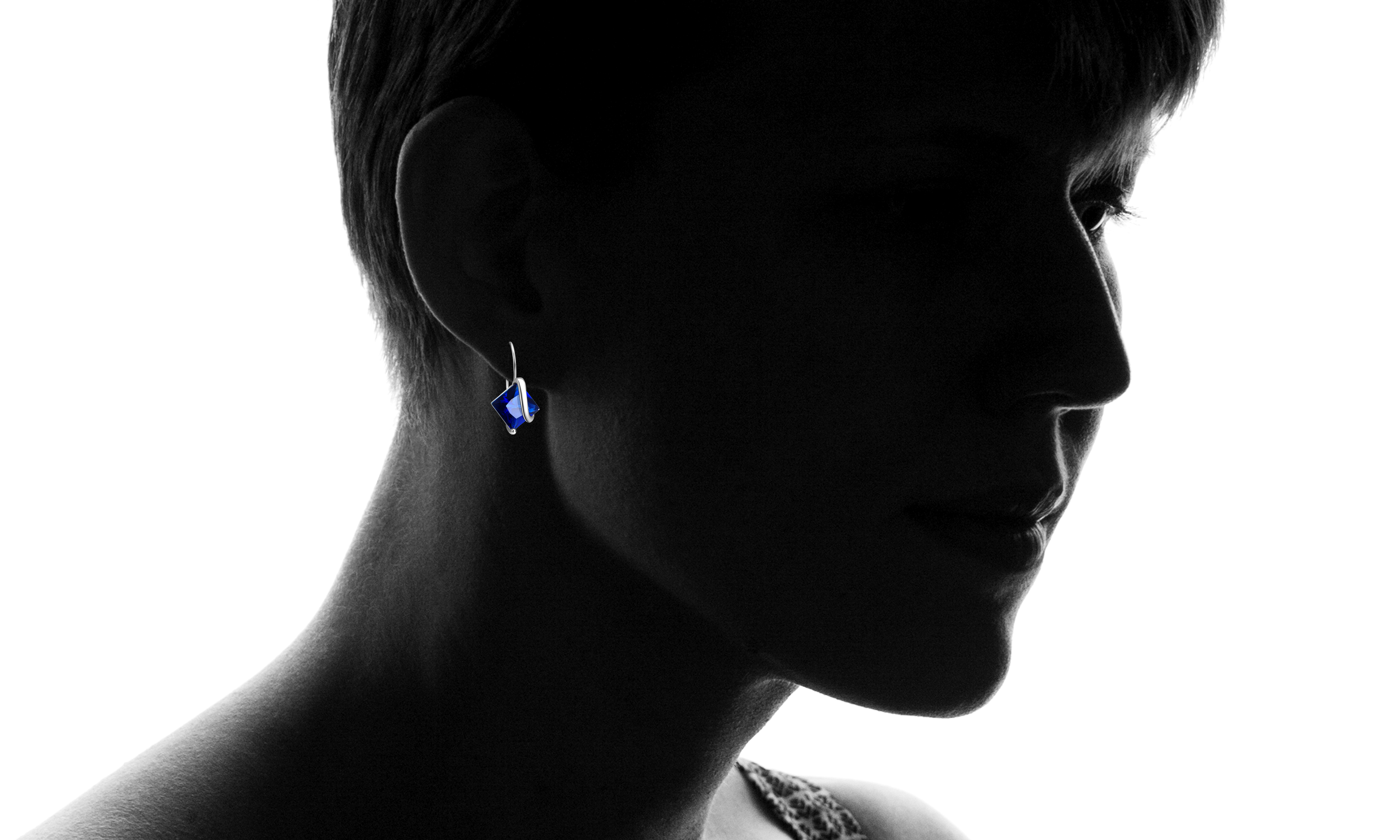 925 Sterling Silver Sapphire Earrings - Gallery 8