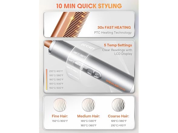 Hot Comb Straightener Brush