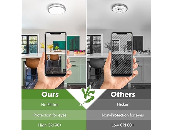 2-Pack 13 inch Dimmable LED Ceiling Light Fixture