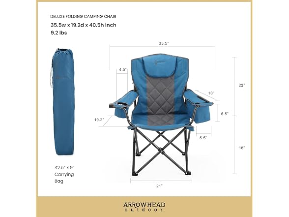 Arrowhead Outdoor Deluxe Folding Quad Chair