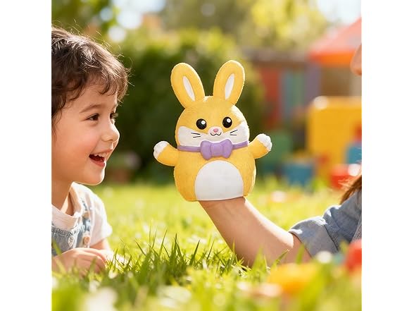 Easter Bunny Stretchy Hand Puppet 6 Inch