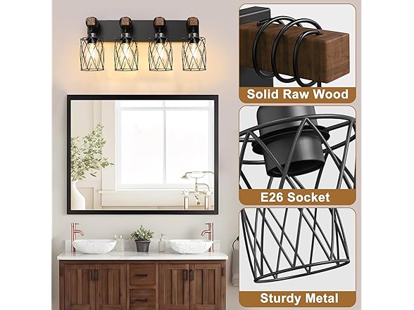 IZORRO Farmhouse Bathroom Vanity Light
