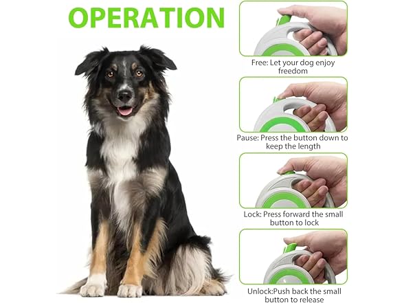 Retractable Dog Leash 16.4ft with Reflective