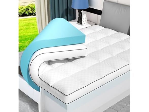 Dual Layer Memory Foam Mattress Topper