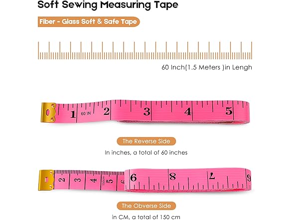 iBayam Tape Measure, 2 Pack, 60"