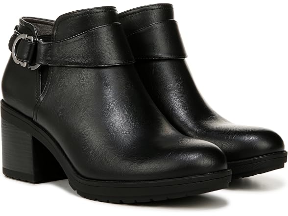 Dr. Scholl's Women's Prue Block Heel Ankle Bootie Ankle Boot Black Smooth 10 M