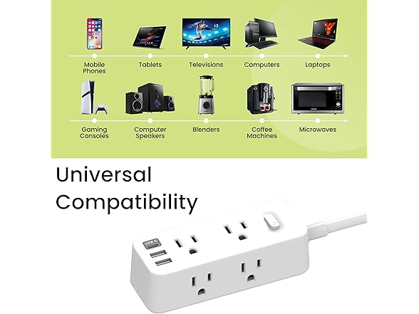 Go Green Power Inc. 6-Outlet Power Strip