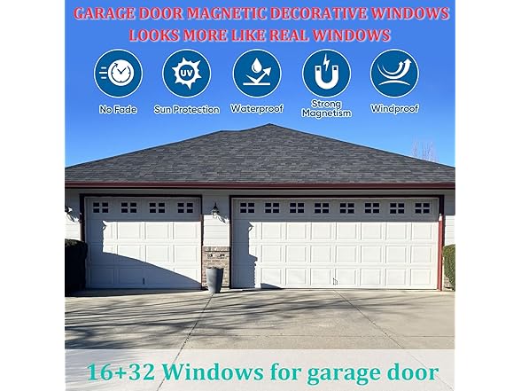 HULKNPEW Magnetic Garage Door Windows