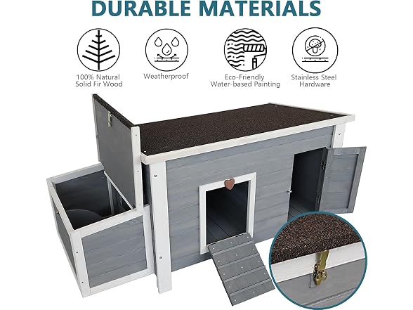 Petsfit Outdoor Chicken Coop with Run for 4-6