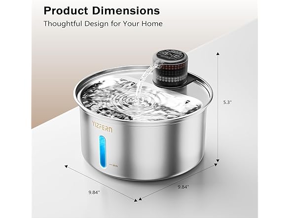 Cat Water Fountain Stainless Steel