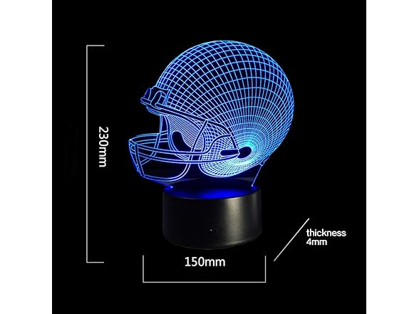 Ticent Football Helmet 3D Lamp