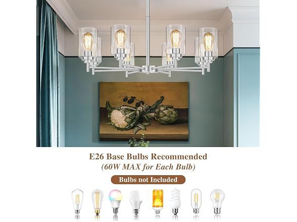 Sucolite B0DLFTB79G 8-Light Chandelier for Dining 