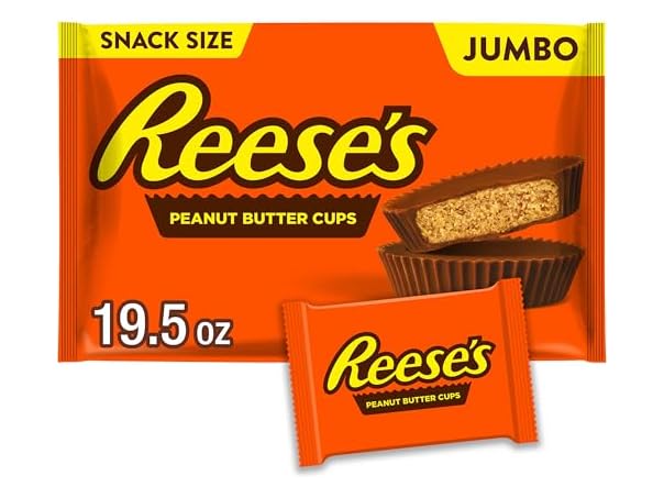 $4.99, Was $9.8191, 49% Off! Reeses Milk Choc PB Cups Jumbo Bag 19.5oz dealfomo