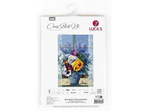 Cross Stitch Kit Luca-S Bouquet with Pansies - Gallery 3
