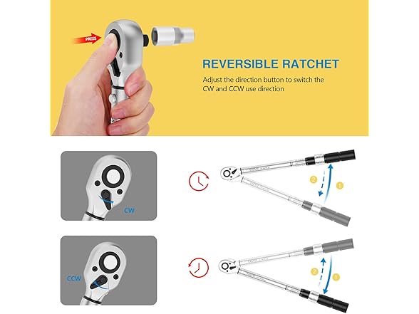 1/2 Inch Drive Click Torque Wrench