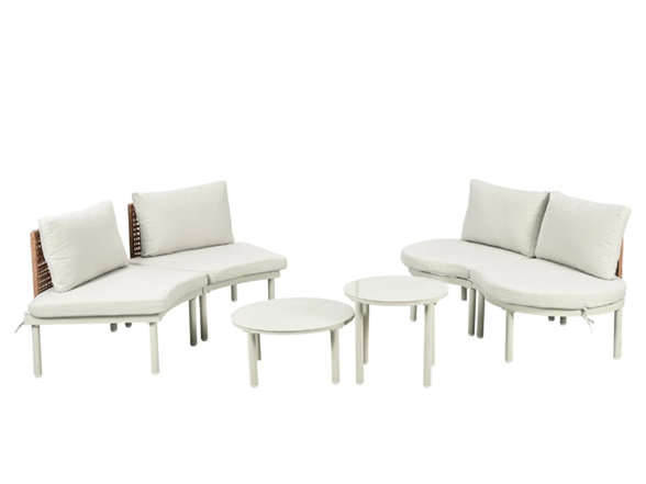 Latitude Run 6pc Patio Set w/ Dual Tables -Choose Color