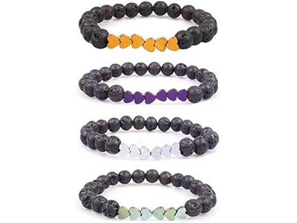 Sevenstone Black Lava Rock Bracelet