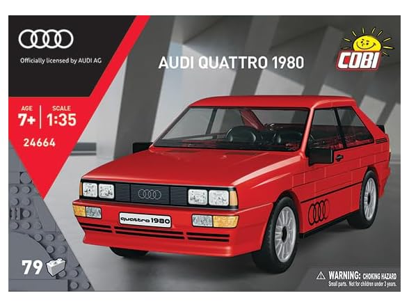 COBI Audi Quattro 1980, Red, 79 Pieces | Officially Licensed