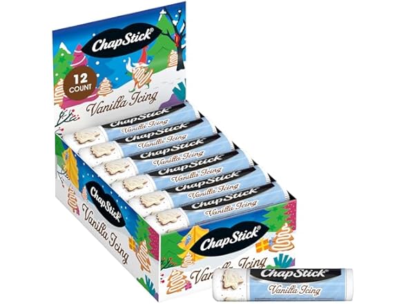 (12 Count) ChapStick Bulk Lip Balm Vanilla Icing,