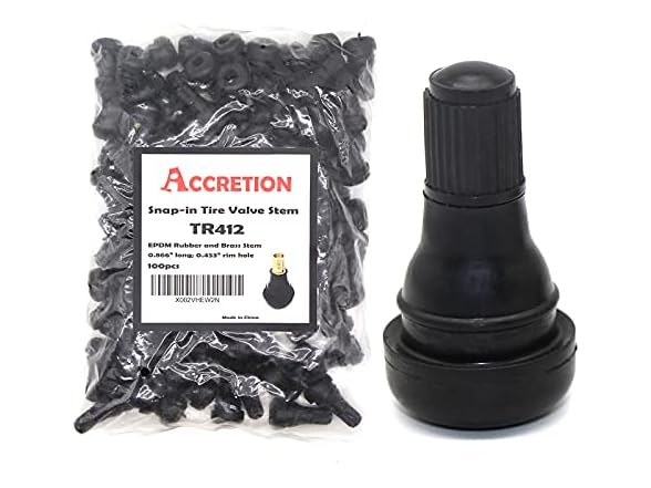 ACCRETION 100 Pcs TR412 Rubber Snap-in