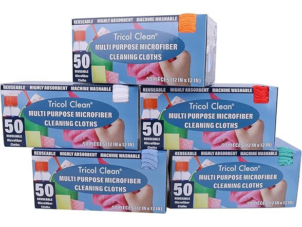 50PK Resuable Lint Free Microfiber Cloths