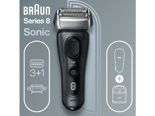 Braun Series 8 8453cc Wet/Dry Electric Shaver - Gray