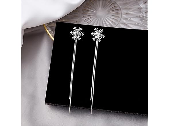 Spiritrain Long Snowflake Tassel Earrings