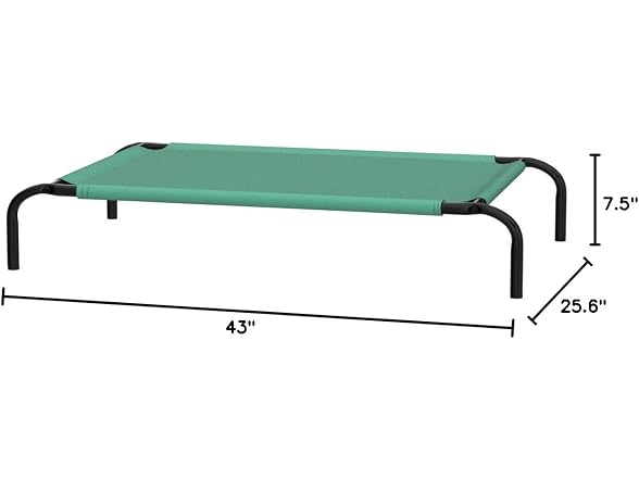 Amazon Basics Cooling Breathable Elevated Dog, Green